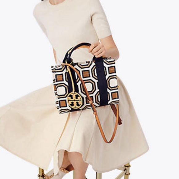 Tory Burch Miller Canvas Crossbody Mini Tote Bag - Picture 5 of 5